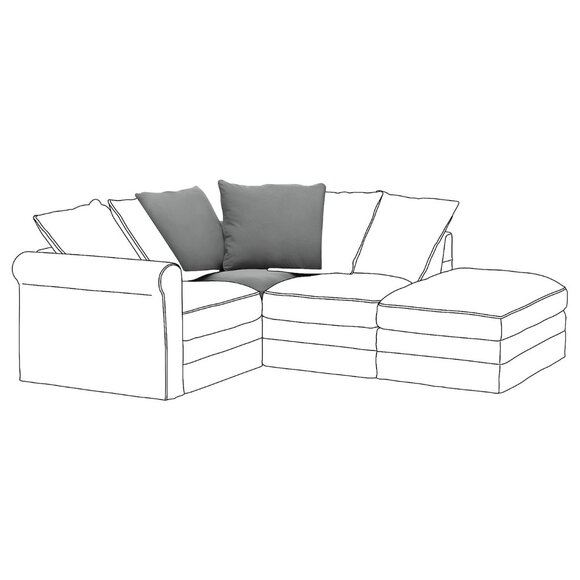 New ! IKEA HÄRLANDA Cover For Corner Section Ljungen Medium Gray 204.552.59